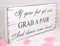 If your feet get sore - Flip Flops - Free Standing White Vintage Wedding Sign - Shabby but Chic