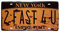 ERLOOD New York 2 fast4u, Empire State, USA, Retro Vintage Auto Nummernschild Blechschild geprägt Tag Größe Home Pub Bar Decor 6 x 12