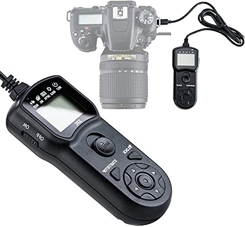 JJC Intervalometer Timer Fernauslöser Kabel für Nikon P1000 P7700 P7800 D3100 D3200 D3300 D5000 D5100 D5200 D5300 D5500 D5600 D7000 D7100 D710 D710000 D700 D7 D70000 D7 D70000 D7 D7 D7 7200 D7500 D600 D610 D750 Df Z6 Z7, ersetzt Nikon MC-DC2.