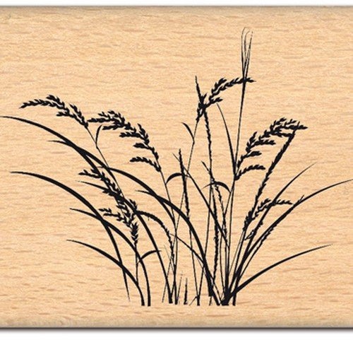 Florilèges Design FE112005 Stempel, feines Gräsermotiv, Scrapbooking, 5°x°7°x°2,5°cm, Beige