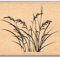 Florilèges Design FE112005 Stempel, feines Gräsermotiv, Scrapbooking, 5°x°7°x°2,5°cm, Beige