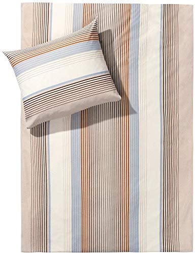 Dyckhoff – Bettbezug und Kissenbezug Frottee 135x200 cm (40x80 cm) beige