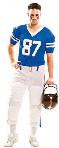 Partychimp 83-02756 - Rugby Spieler, Herrenkostüm, XL, blau