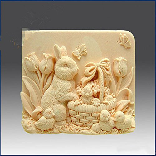 YL kaninchen und enten m038 silikon seifenform handwerk schimmel diy handgemachte seife.