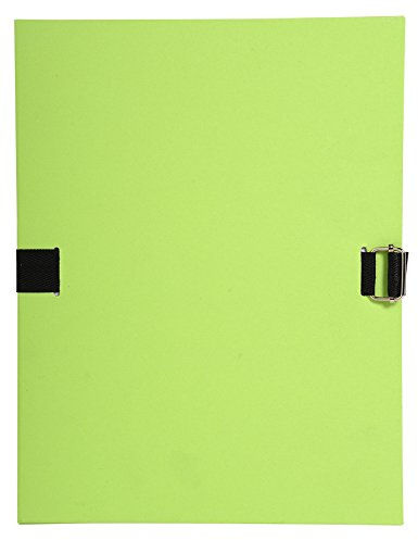 Exacompta 38005H Aktenmappe mit dehnbarem Rücken hellgrün 320x240mm mit Verschlussschnalle