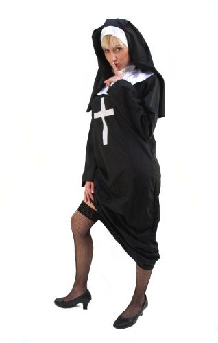 DRESS ME UP - K41/48 Kostüm Nonne Oberin Nun Schwester Halloween Damen Gr. 48 XL