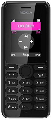 Nokia 108 UK Sim Free Mobile Phone - Black