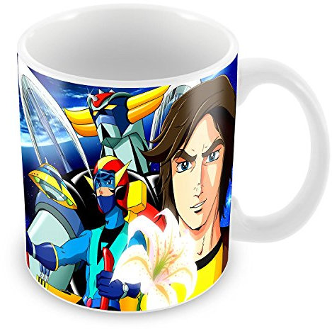 Mug Fabulous Céramique Anime Actarus Grendizer Glossy Réutilisable Transparent 1 Unité (Lot de 1) 8.2 x 9.5 cm Tasse de Maison Passe au lave-vaisselle Casual Bowl Mug
