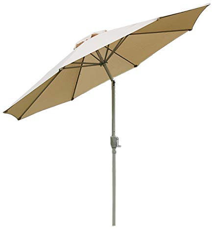 Mendler Sonnenschirm N18, Gartenschirm, Ø 2,7m neigbar Polyester/Alu 5kg - creme