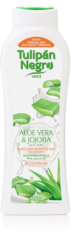 Tulipán Negro - Gel de Baño Nutritivo Aloe Vera & Jojoba 650 ml, 0% Colorantes, Con Aceites Naturales