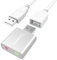SABRENT | Adaptador USB a Jack 3,5 mm con Entrada de micrófono para Auriculares | Tarjeta de Sonido Externa USB estéreo 3D | Compatible con PS4, Windows y Mac [AU-EMAC]