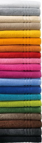 REDBEST Gästetuch New York 2er- Pack hellblau Größe 30x50 cm - leichte, weiche Qualität, saugstark, sehr strapazierfähig, 100% Baumwolle