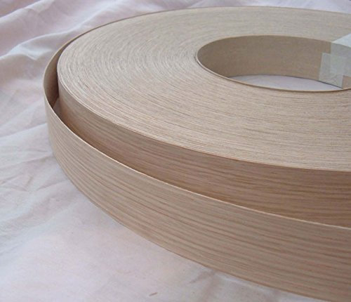 40mm Iron on Oak Wood Veneer Door Edging Pre Glued Strip 2.5 metres / 250cm Roll