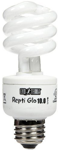 Exo Terra Reptile UVB 150, Wüstenterrarien Lampe, Kompakte UVB Lampe für in der Wüste lebende Reptilien, 13W, Fassung E27