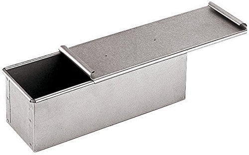 Paderno - Bacinella/Cassetta/Stampo Multiuso Alluminata per Pane, Pan Carre, Torte, con Coperchio - Lunghezza 30 cm, Larghezza 10 cm, Altezza 10 cm
