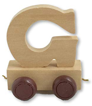 Childrens Personalised Wooden Alphabet Letter Train A-Z Name Set All Letters Available (Letter G)