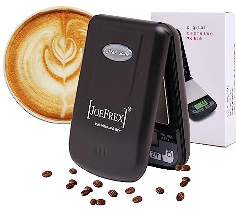 Kaffeewaage Barista | Espresso waage Klein | Barista waage mit LCD Display | Espressowaage mit 0,1g Präzisionsgenauigkeit | Coffee Scale by JoeFrex