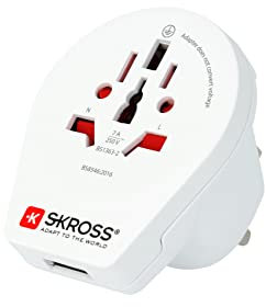 Skross 1.500261 Universal Tipo G (RU) Color blanco adaptador de enchufe eléctrico - Adaptador para enchufe