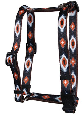 Yellow Dog Design Indian Spirit Hundegeschirr, römischer Stil, für Brustumfang von 20,3 bis 35,6 cm, Größe XS, 9,5 cm, Schwarz