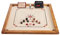 Uber Games – Premium Carrom Board Set – 78x78cm Official Size Playing Board Including All - Hardwood Edges for Better Rebound – Made in India (Nur Brett)
