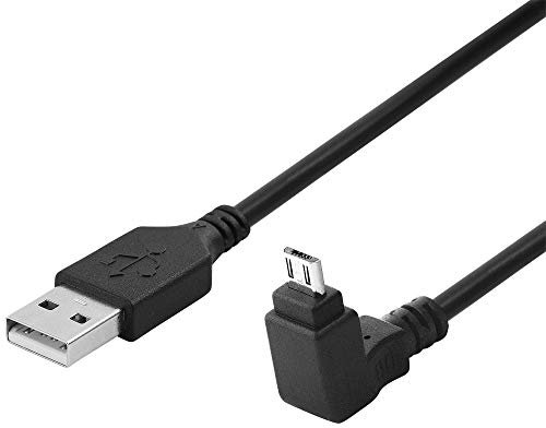 BestPlug câble de chargement, synchronisation uSB 2 m uSB 2.0 a vers micro b 5pol fiche coudée vers fiche coudée à 90° noir 2 m