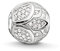 Thomas Sabo Damen-Bead Lotusblüte Karma Beads 925 Sterling Silber Zirkonia weiß K0204-051-14