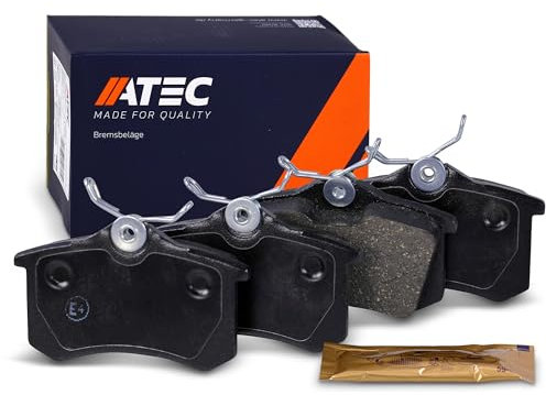 ATEC Germany Bremsbelagsatz Hinterachse, Bremsbeläge Bremsklötze hinten, 4 Stück