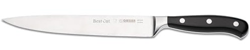 Giesser seit 1776 - Made in Germany - scharfes Tranchiermesser geschmiedet 20 cm BestCut, hitzebeständig, schwarz, deutsches Schinkenmesser spülmaschinengeeignet, rostfrei