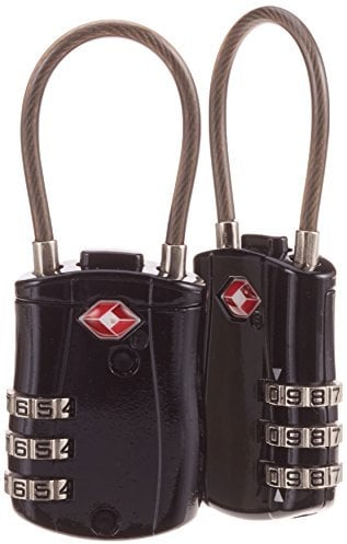 KH-SecurityKH Security Kofferschloss 2er Set Gepäckschloss, Schwarz/Silber, 8 mm