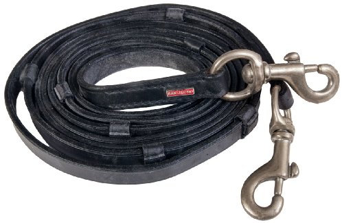Karlslund Zügel Leder Reins, Black Chrome, k380-bla-chr