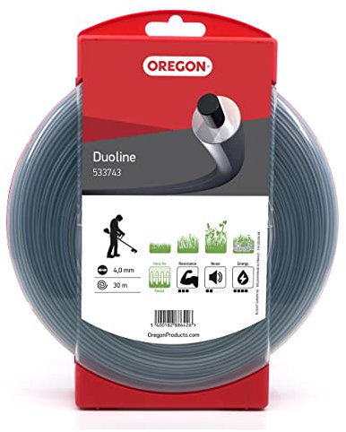Oregon 533743 Fil de coupe rond Duoline, 4,0 mm, rouleau de 30 m