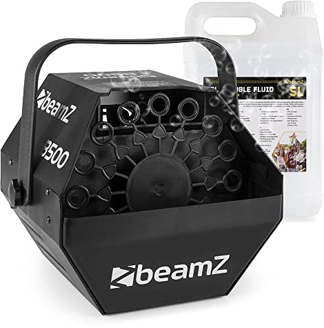 Beamz B500 Bubble Machine with 5L Fluid, Outdoor Party Maker | Professional bubble maker, DJ events, kids parties, weddings, easy setup