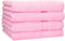 Betz 4 Stück Duschtücher Set Palermo Größe 70x140 cm 100% Baumwolle Badetuch Duschhandtuch Sporthandtuch rosé