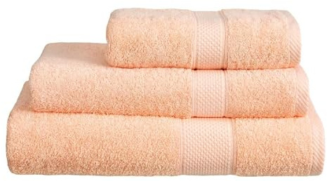 Linens Limited - Hand Towel for Bathroom and for Kitchen, Great as Face Towel, Guest Towel, and More, Turkish Cotton, Soft and Luxurious, Super Absorbent, Machine Washable (Peach)