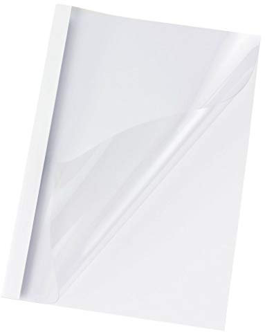 Thermobindemappen A4, 6mm für 60 Blatt, Chromolux weiß, 100 Stück
