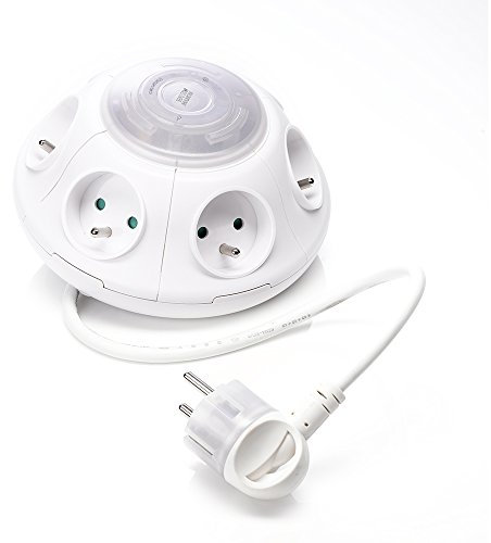 Multiprise Twister 6 prises parafoudre 1.70m - Watt and Co