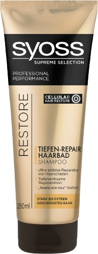 Syoss Supreme Selection Shampoo-Tube Restore Tiefen-Repair Haarbad, 1er Pack (1 x 250 ml)