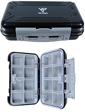 K.P Pro Series Tackle Box Angelbox für Kleinteile Wasserdicht Aufbewahrung Schwarz M - 16 Fächer