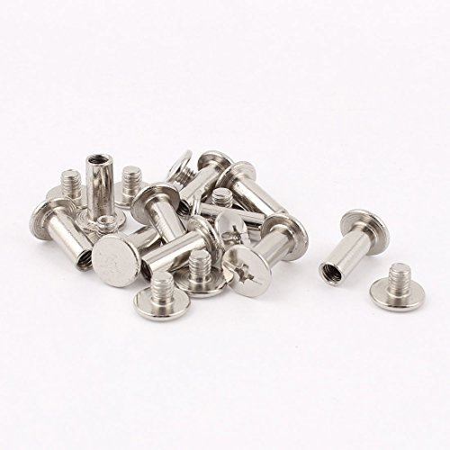 Sourcingmap Scrapbook 5mmx12mm Nickel Plated Binding Chicago Screw Post 10pcs