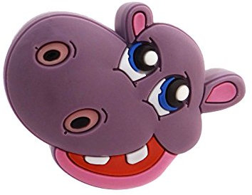 Mprofi MT 2 X Schrankgriffe-Griffe für Kleiderschrank-Griffe für Kommode-Möbelgriffe-Küchengriffe-Schubladengriffe-Kindermöbelgriff-Möbelknopf-Gummigriff-Kinderzimmer Motiv Flusspferd