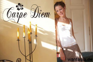 Wandtattoo fürs Schlafzimmer/Wohnzimmer mit Schrift CARPE DIEM - Nutze den Tag, 29x11 cm, schwarz, 610004 Wandaufkleber Wandtatoos Sticker Aufkleber für die Wand, Fensterbild