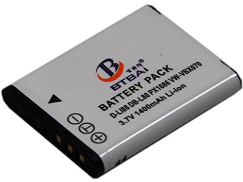 DB-L80 Battery for Sanyo DBL80 Xacti ICR-XPS01MF ICR-XPS03MF ICR-XRS120MF CG102BK CG21 CG88 GH2 GH3 GH4 PD1 PD2BK CG100 CG10 CG10C CG10K CG10L CG10P CG11 CG11N CG11S CG11W CG110 CG110K CG110R CS1 GH1