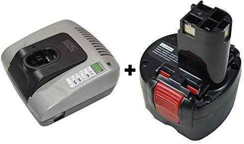 Angebot im Set: Akku Schnellladegerät + Hochleistungs NI-MH 9,6V 3000mAh Akku für Bosch 2 607 335 272, 2 607 335 373, 2 607 335 461, 2 607 335 260, 2 607 335 524, 2 607 335 540, 2 607 335 529