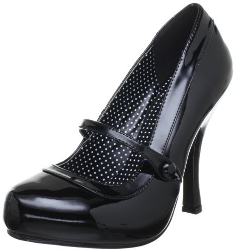 Pin Up Couture CUTIEPIE-02 Damen Pumps, Schwarz (Blk pat), EU 41 (UK 8) (US 11)