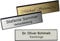 Schmalz® Kunststoff Namensschild mit facettiertem Rand incl. Gravur Magnet silberfarbig, goldfarbig oder weiss graviert Namensschilder mit Facette Magnet (silber, 64 x 16 mm)