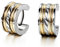 JewelryWe Schmuck Herren Ohrringe, Elegant Poliert Creolen Ohrstecker, Edelstahl, Gold Silber