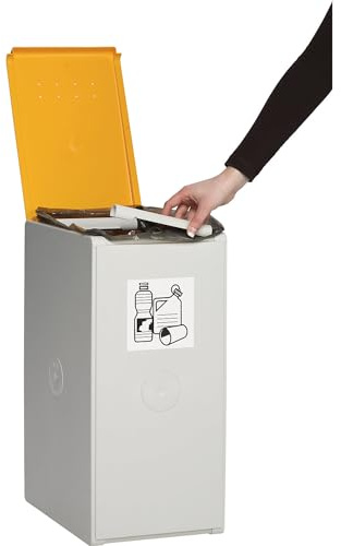 VAR | Wertstoffsammler aus Kunststoff | Einzelbehälter mit 40 l Volumen, gelb