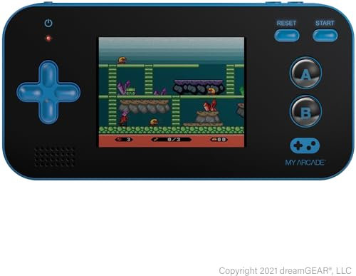 My Arcade Consola Marca Modelo DGUN-2888 Gamer V, Consola portátil para Juegos, de 8 bits, Incluye 200 Juegos incorporados, Color Azul