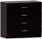 Vida Designs Riano 4 Drawer Chest of Drawers, Metal Handles and Runners, Anti-Bowing Drawer Support, Bedroom, Nursery Furniture, Black