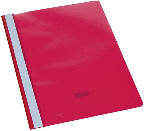 Schnellhefter DIN A4 Kunststoff Sichthefter Schul-Hefter rot Kunststoff plastik Schule Büro (100er Packung, rot)